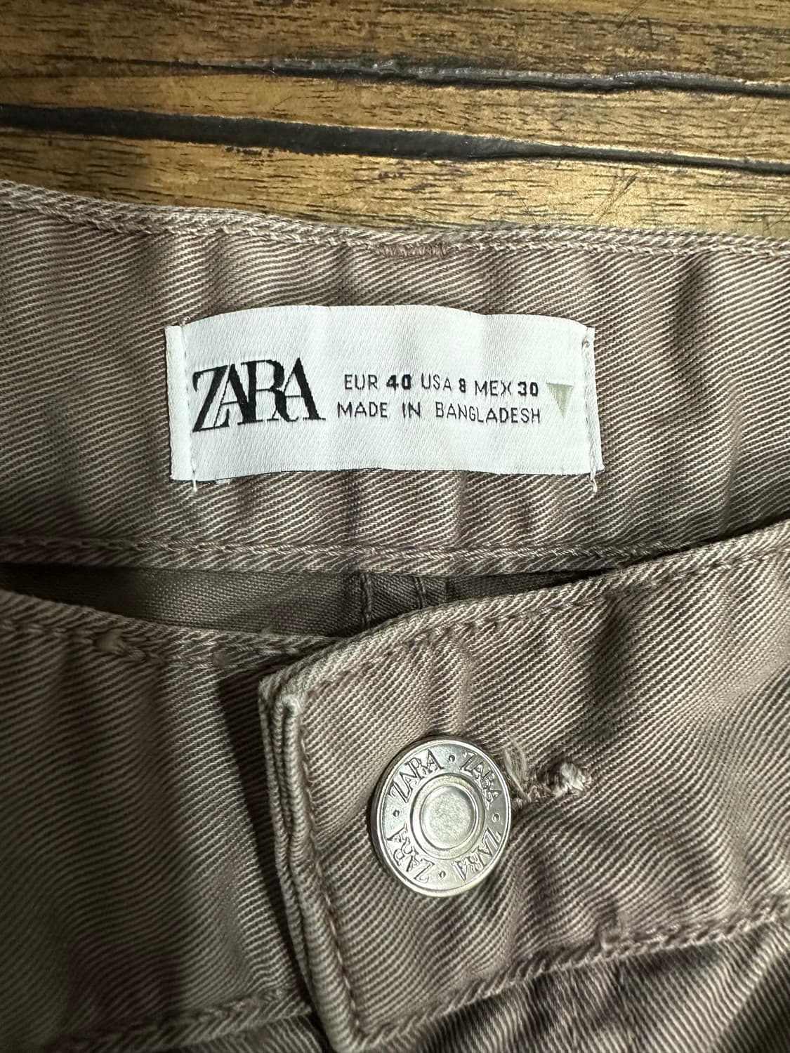 자라 ZARA Y2K 와이드 플레어 카고팬츠 토프 브라운 31 상품이미지5