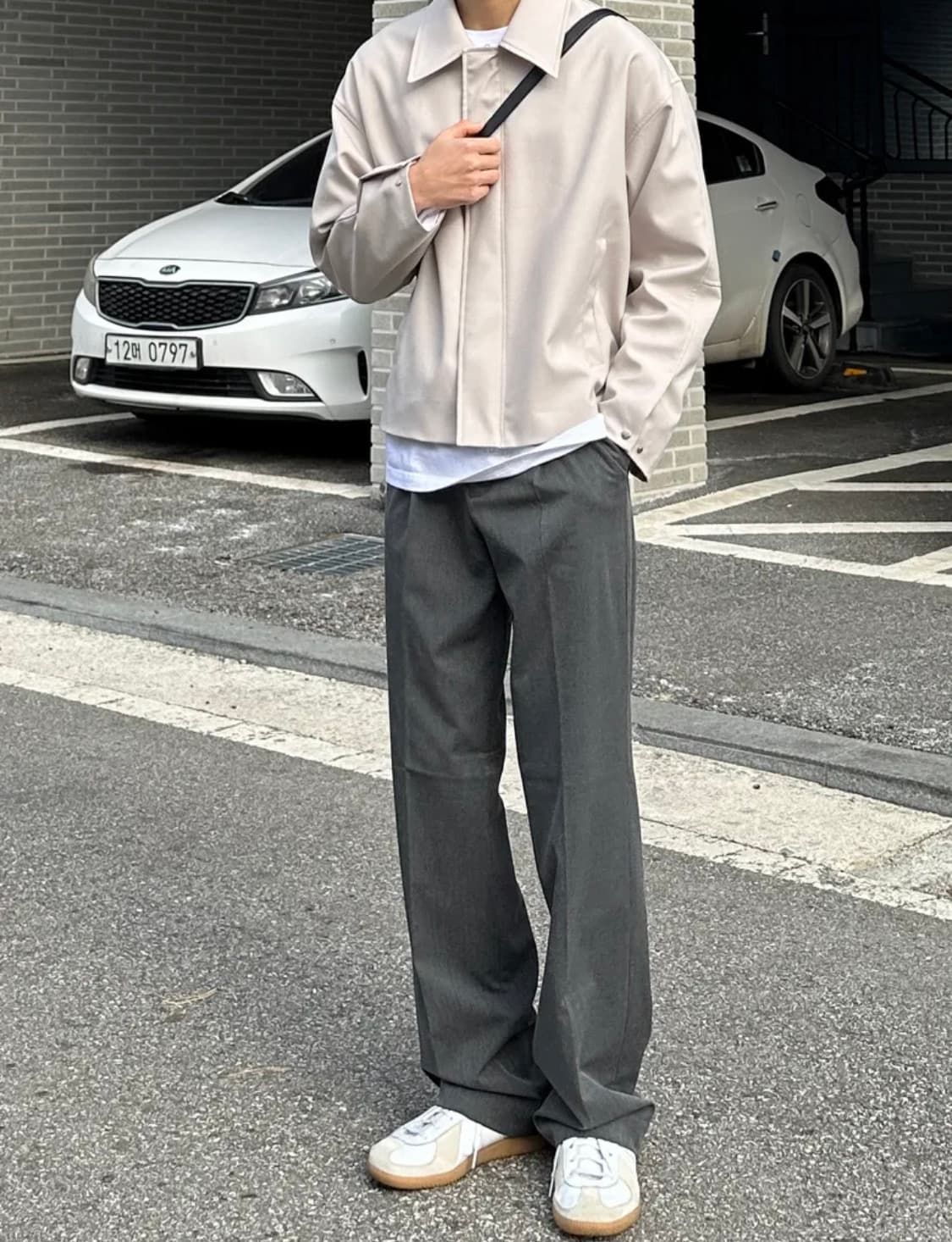 아르반 아이보리 블루종 자켓 상품이미지1