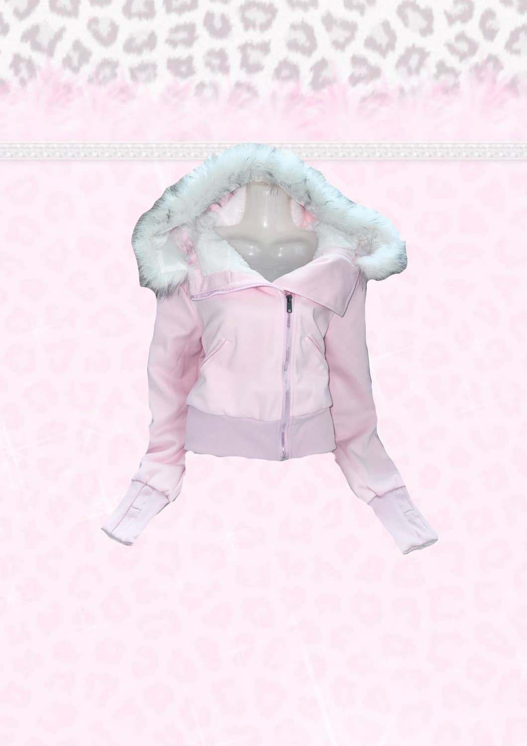 갸루핑크후드아우터 상품이미지1