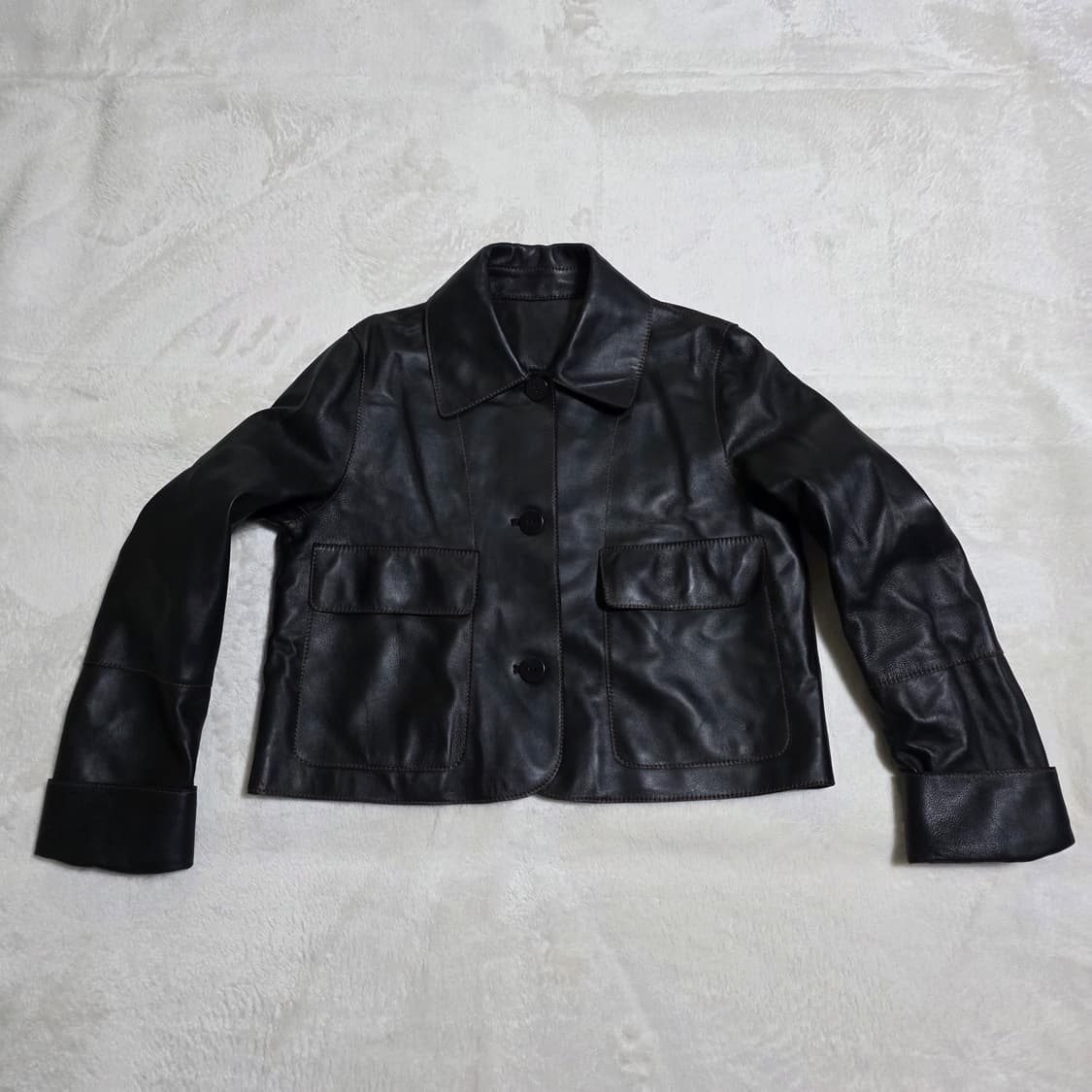 (F)여성 플랫베이스 양가죽 자켓 상품이미지1