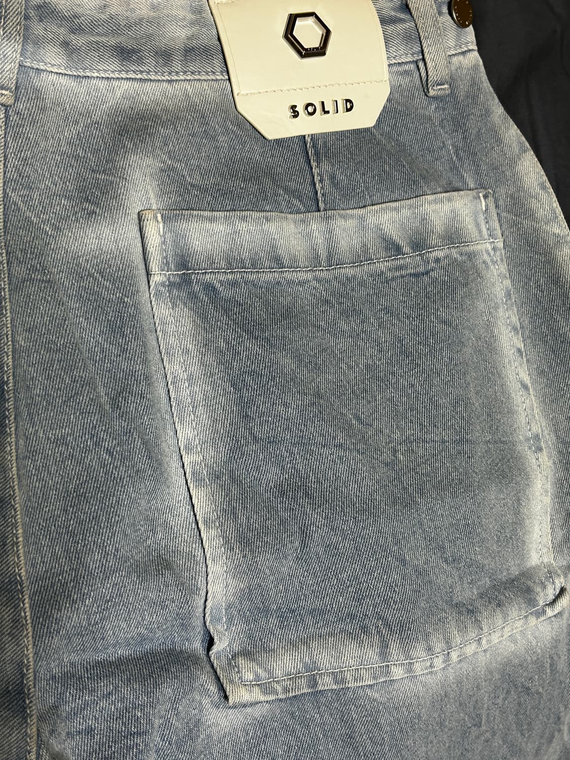 50 솔리드 옴므 와이드 데님팬츠 상품이미지3