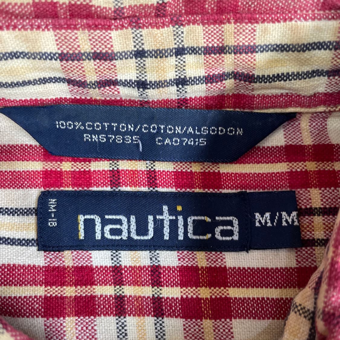 노티카 체크 원포켓 코튼 긴팔 셔츠 M 상품이미지6