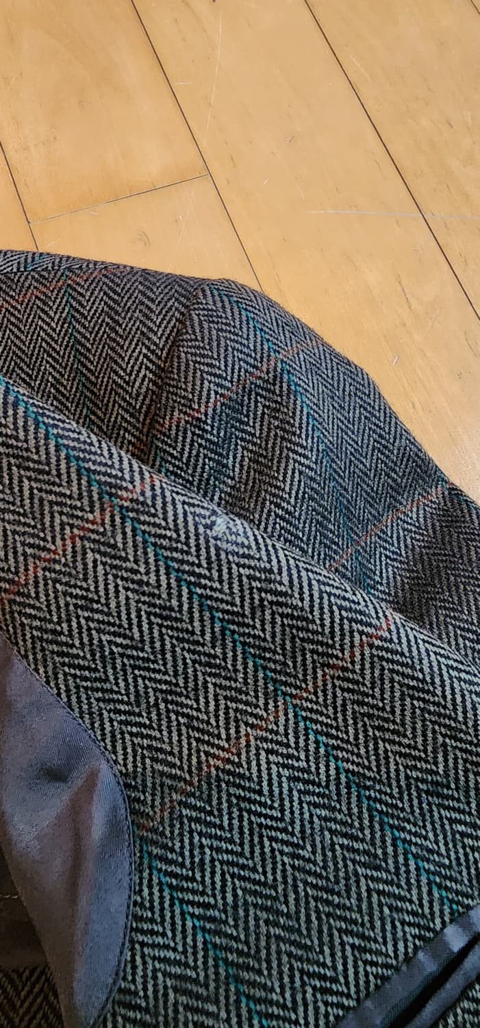 그레이 헤링본 모직자켓 M 상품이미지10