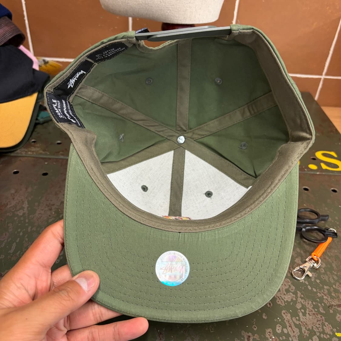 Stussy S Logo 6-Panel Cap Olive Free 상품이미지7
