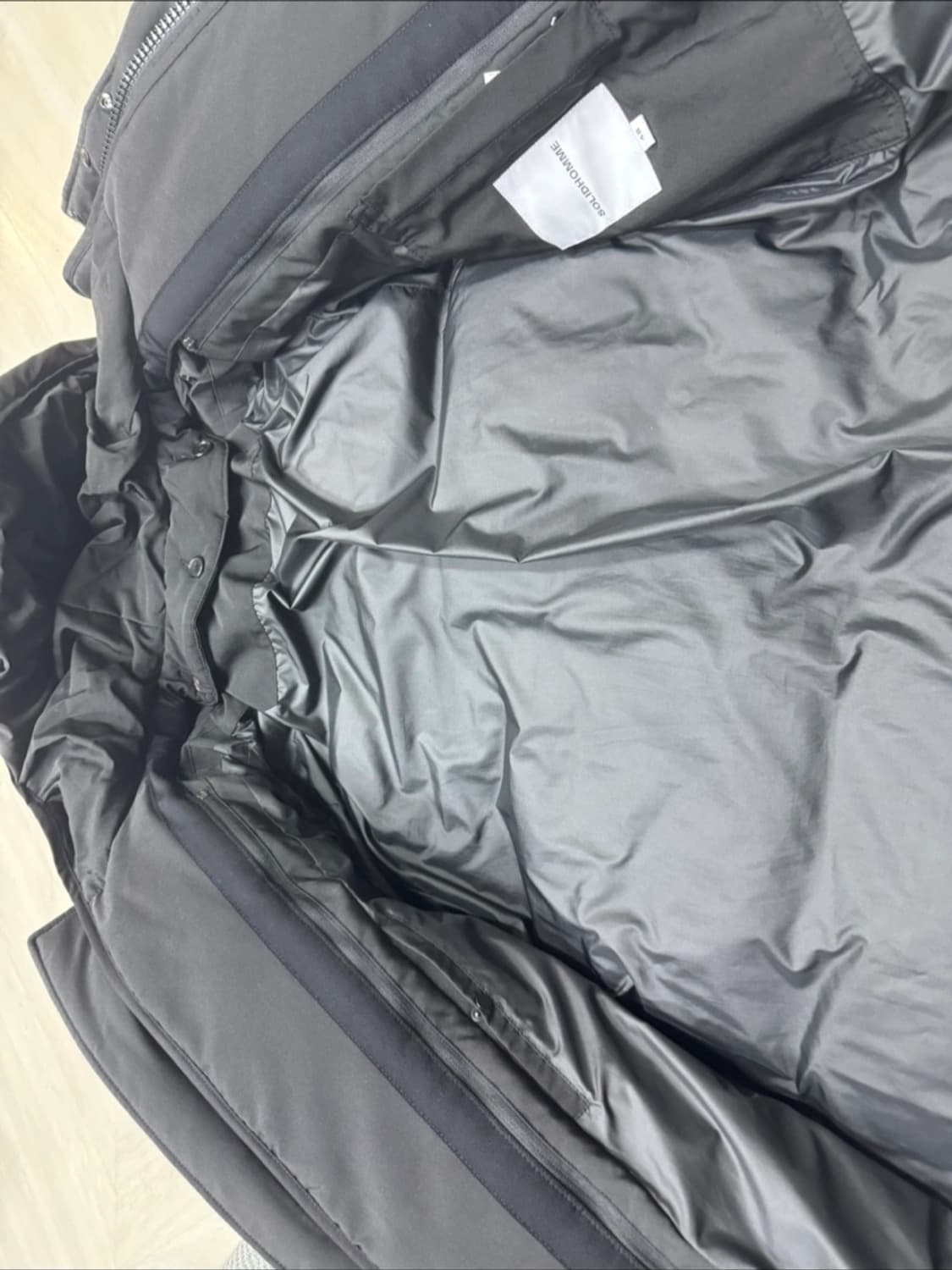 솔리드옴므 패딩 48사이즈 블랙 상품이미지4