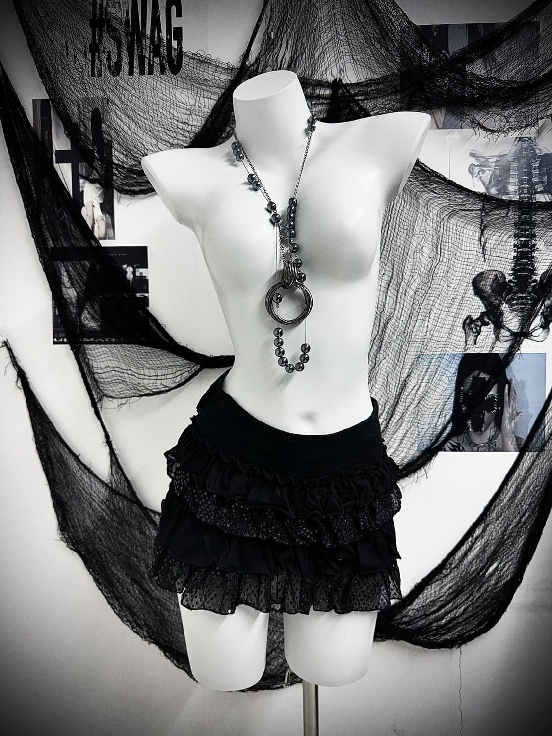 00s punk frill detailed mini skirt 상품이미지1