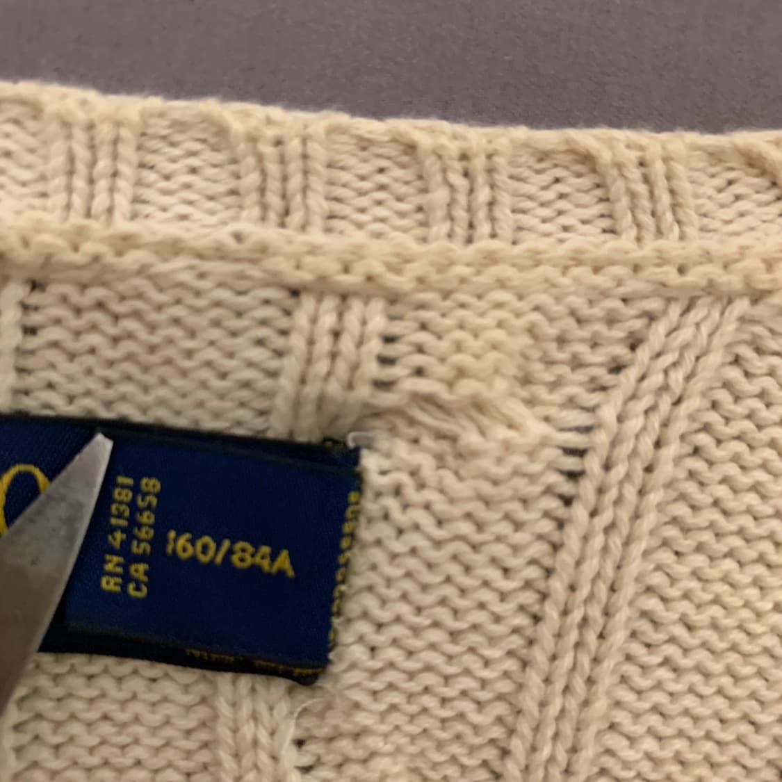 S 폴로랄프로렌 여성 꽈배기 케이블 V넥 니트 상품이미지5