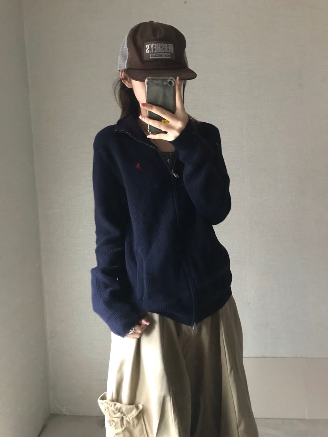 폴로 네이비 니트집업 상품이미지5