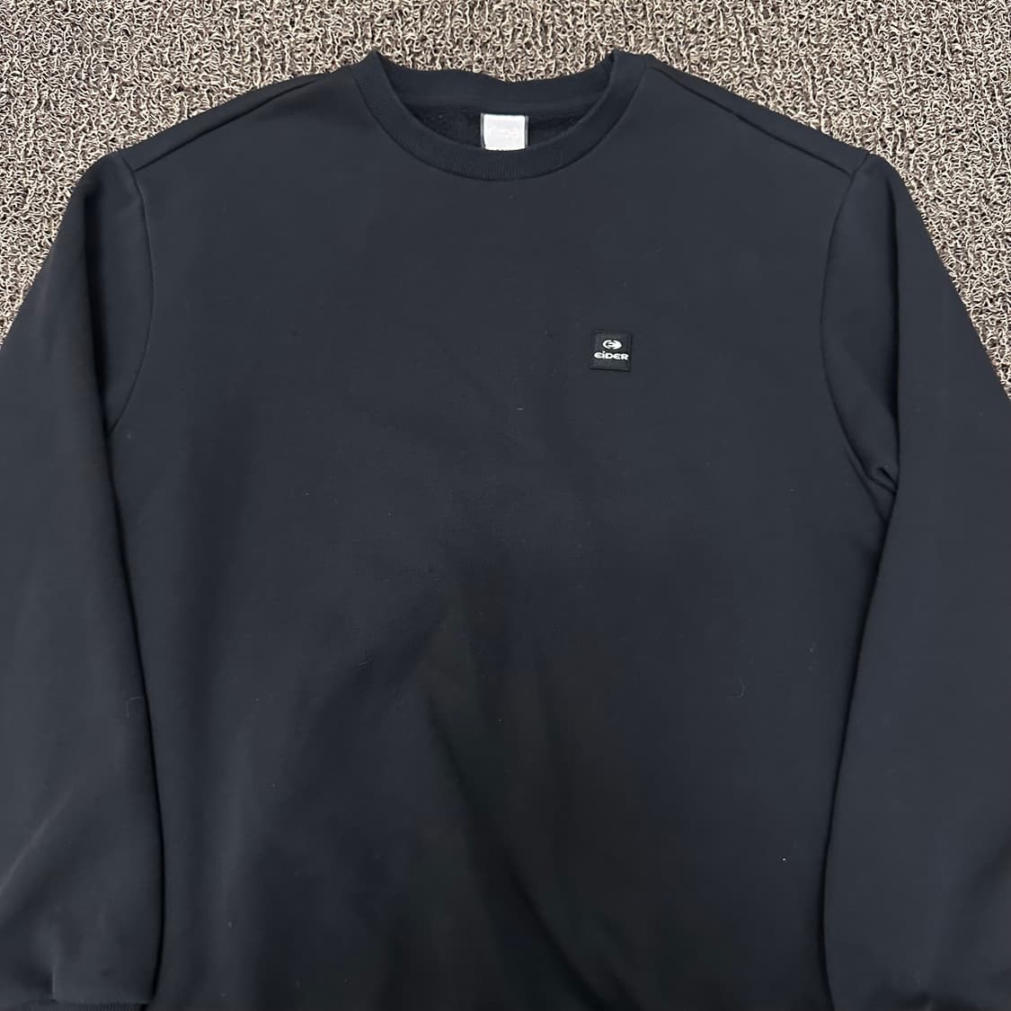 아이더 기모 맨투맨 블랙 100(L) 상품이미지2