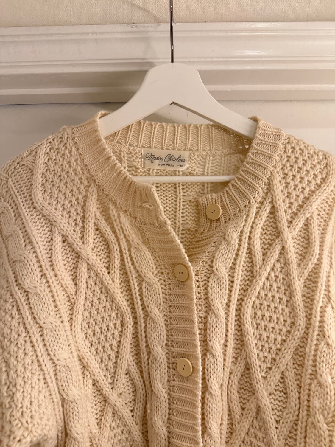 빈티지 울100 케이블 니트 가디건 상품이미지2