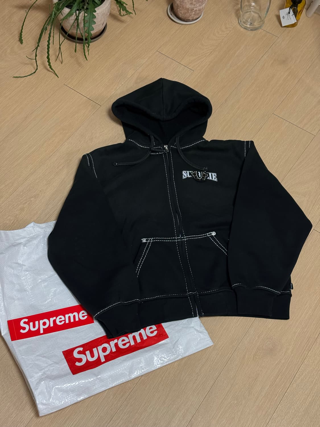 [S] 슈프림 트루릴리전 25fw 집업 후드 스웨트셔츠 블랙 상품이미지1