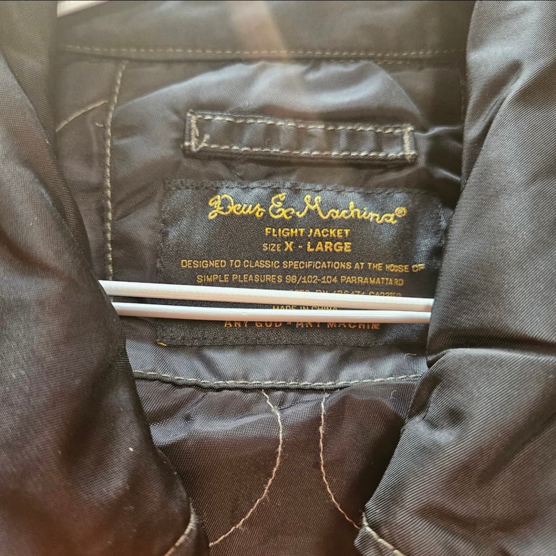 (XL)데우스 엑스 마키나 플라이트 오바다이 자켓 블랙 항공자켓 상품이미지2