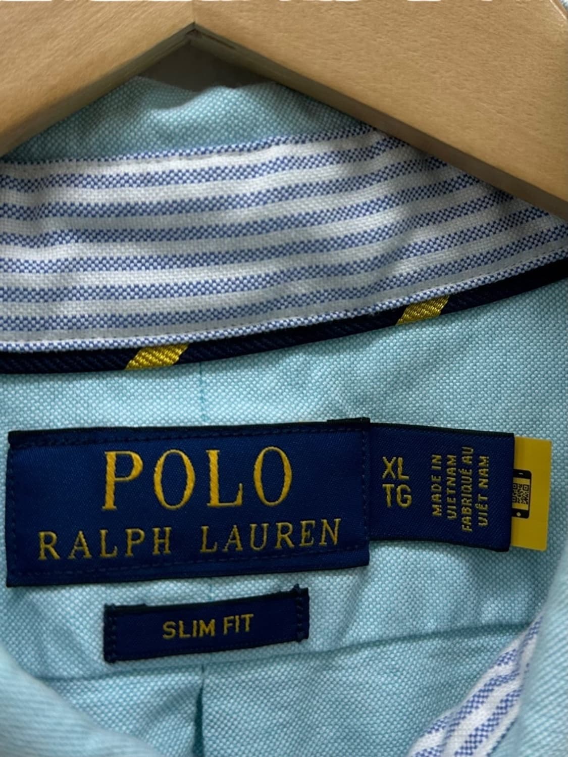 폴로 슬림핏 셔츠 블루그린 (XL) 상품이미지8