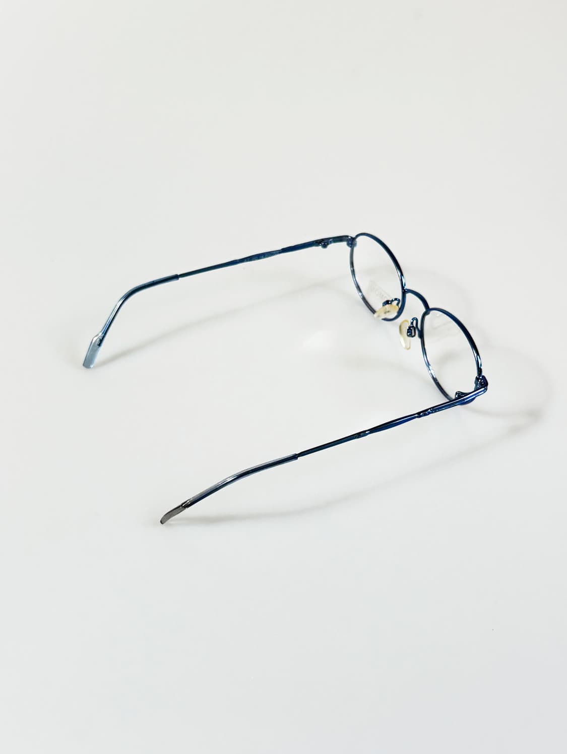 90s DOMON 블루 슬림 오벌 메탈 프레임 빈티지 안경 상품이미지4