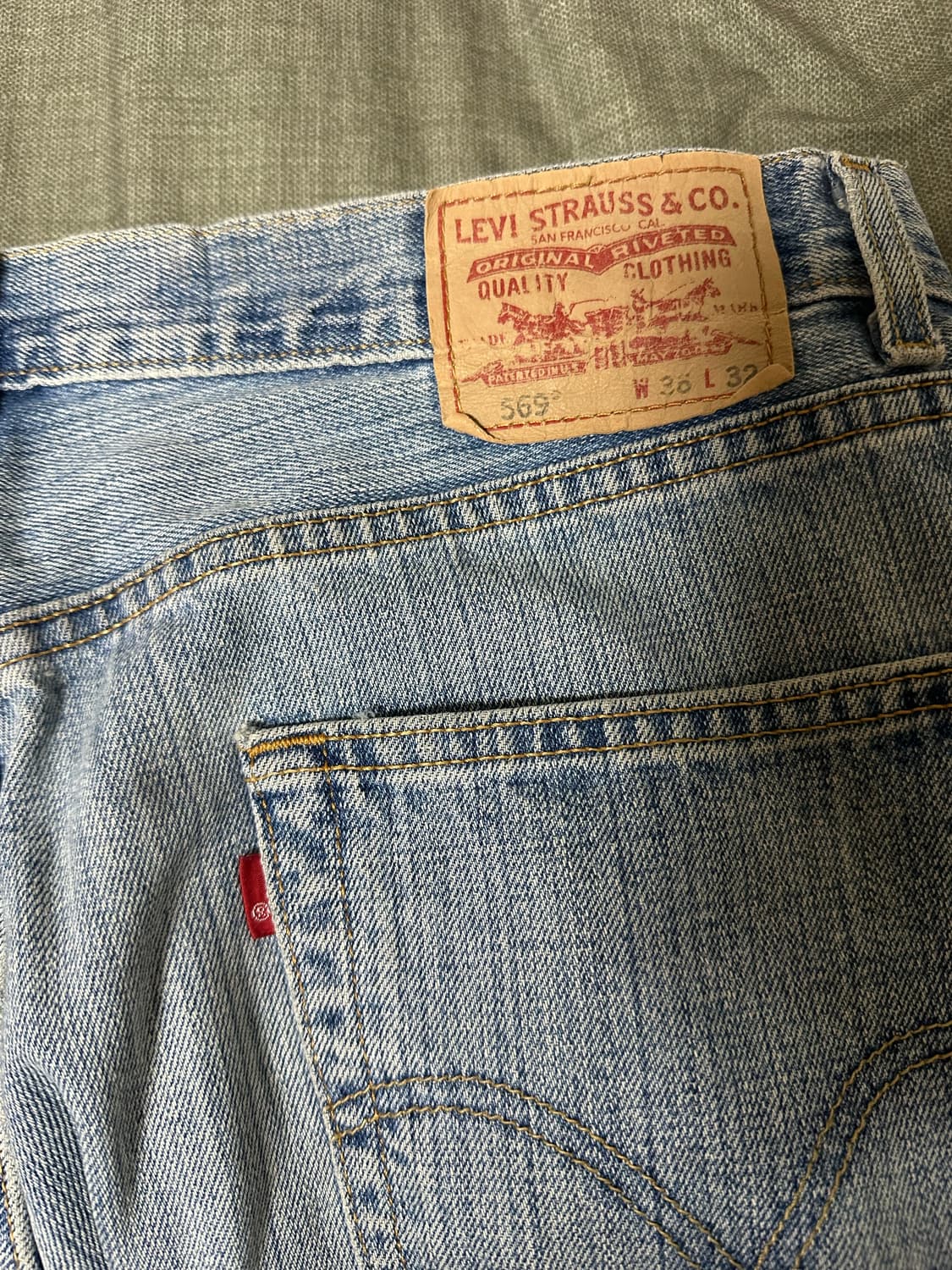 리바이스569 연청 36/32 상품이미지5