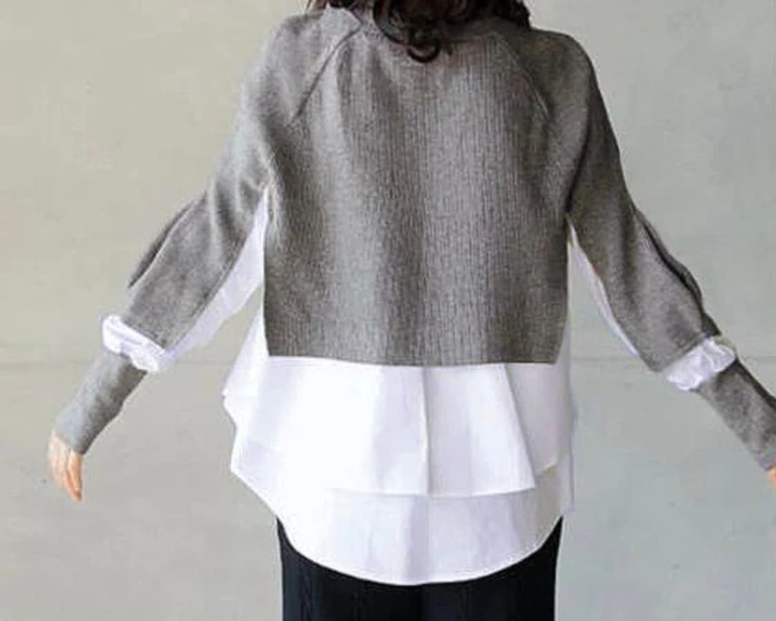 레이어드 셔츠니트,스웨터 상품이미지2