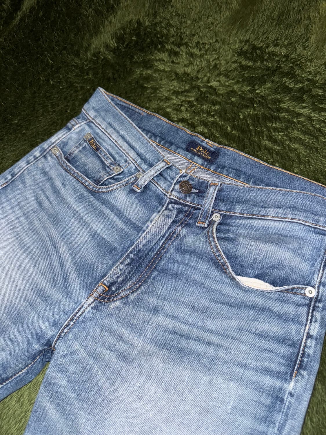 [28] 폴로 랄프로렌 재팬 컷 오프 빈티지 워싱 데님 팬츠 상품이미지2