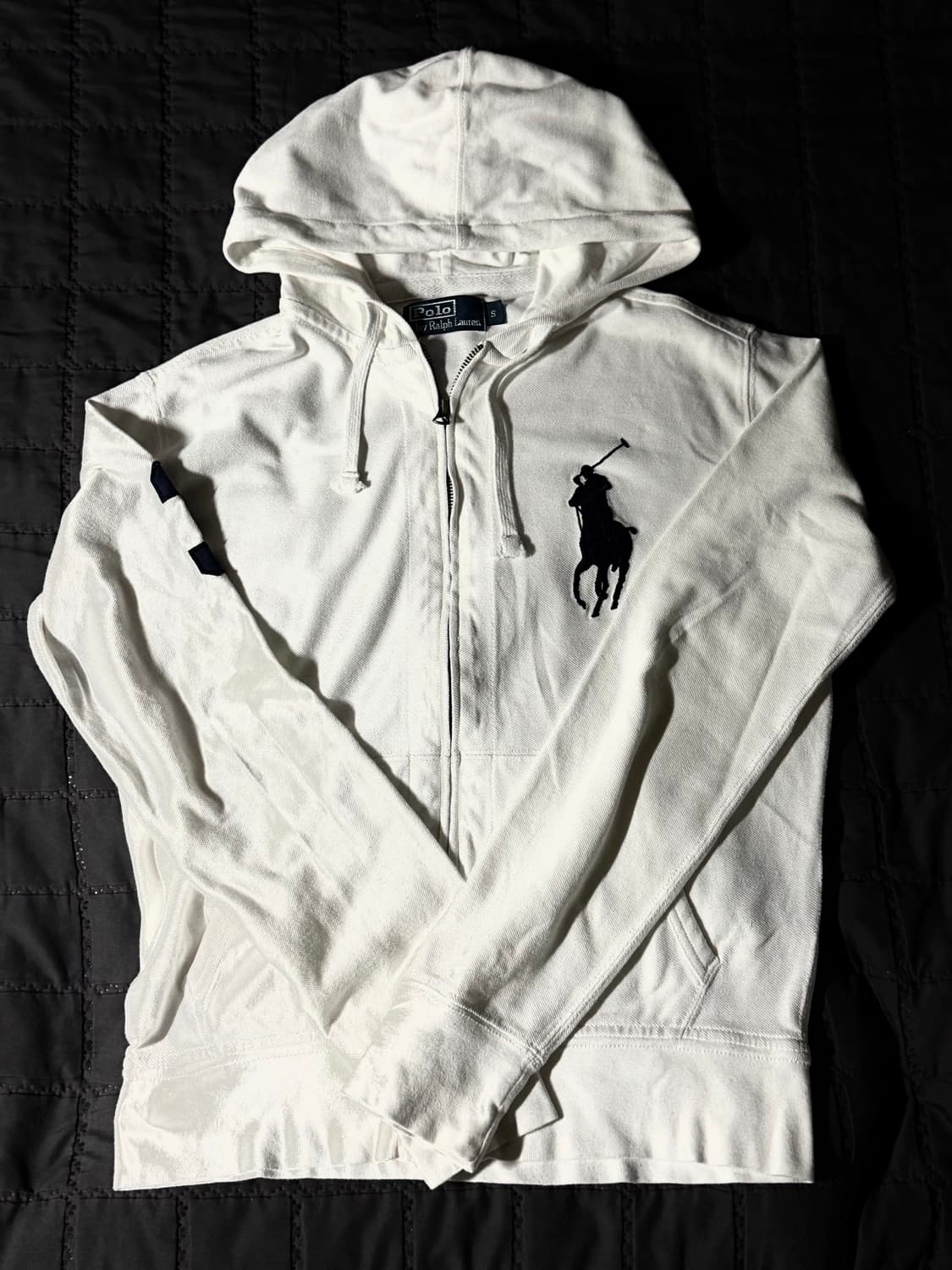 폴로 빅포니 화이트 후드집업 S 상품이미지1