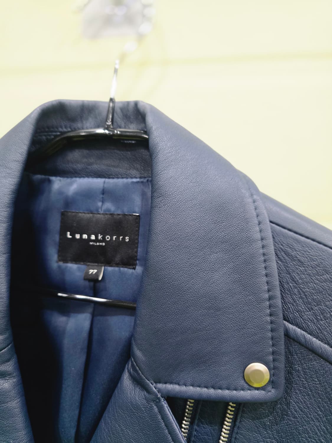 루나코어스 여성 가죽 라이더 자켓 네이비 77 상품이미지2