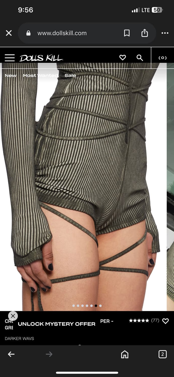 Dolls kill darker wavs hooded romper xs 상품이미지5