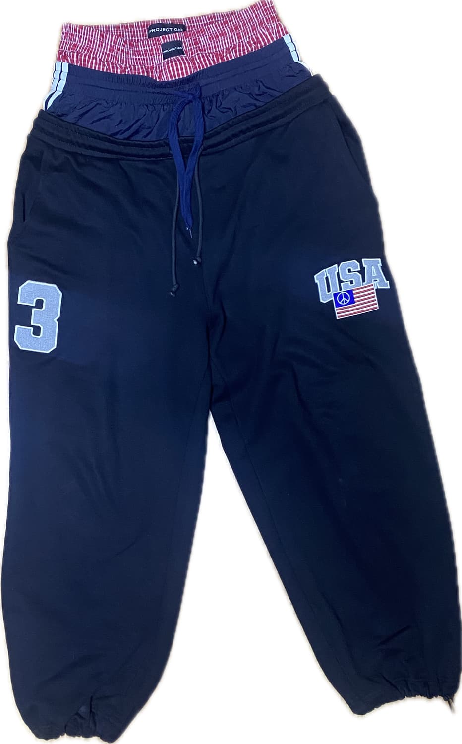 (판매) project G/R 레이어드 팬츠 3사이즈 블랙 팝니드 상품이미지2