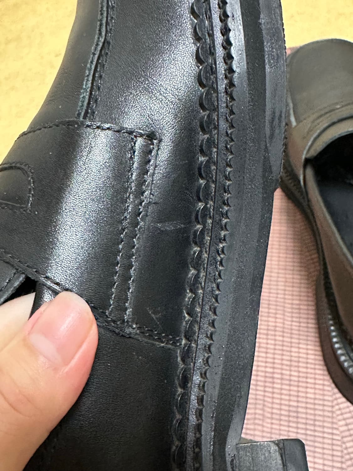 Stu 오버솔 로퍼 레더 블랙 40 상품이미지8