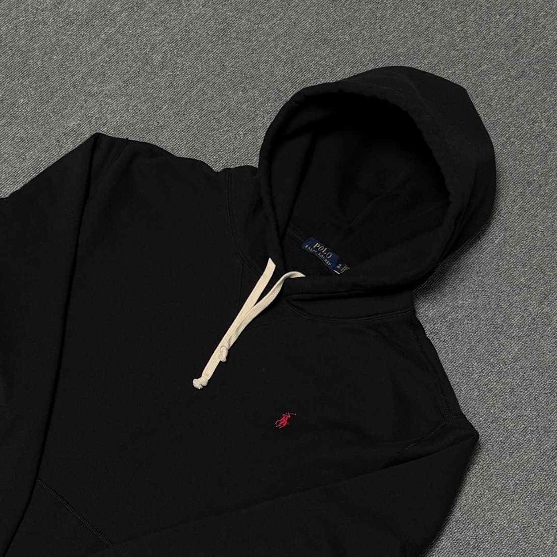 거의 새상품) 매장 정품) 폴로 캐빈 플리스 후드 블랙 상품이미지1