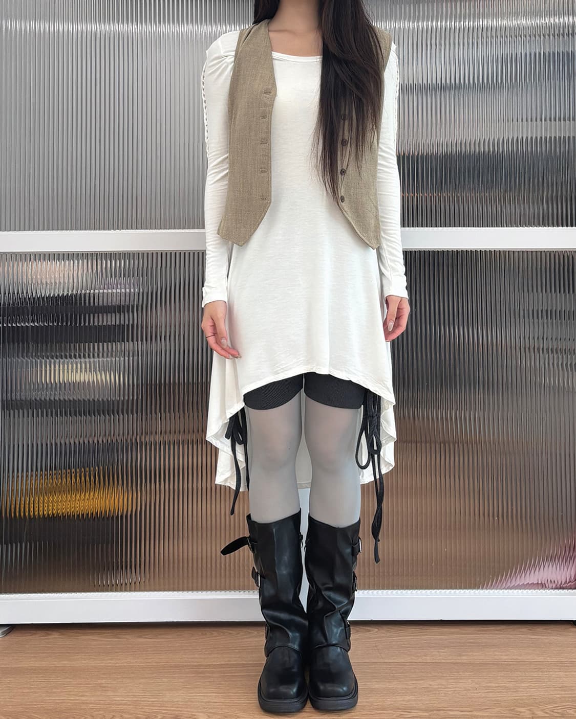 off white unbalance strap datail design  상품이미지3