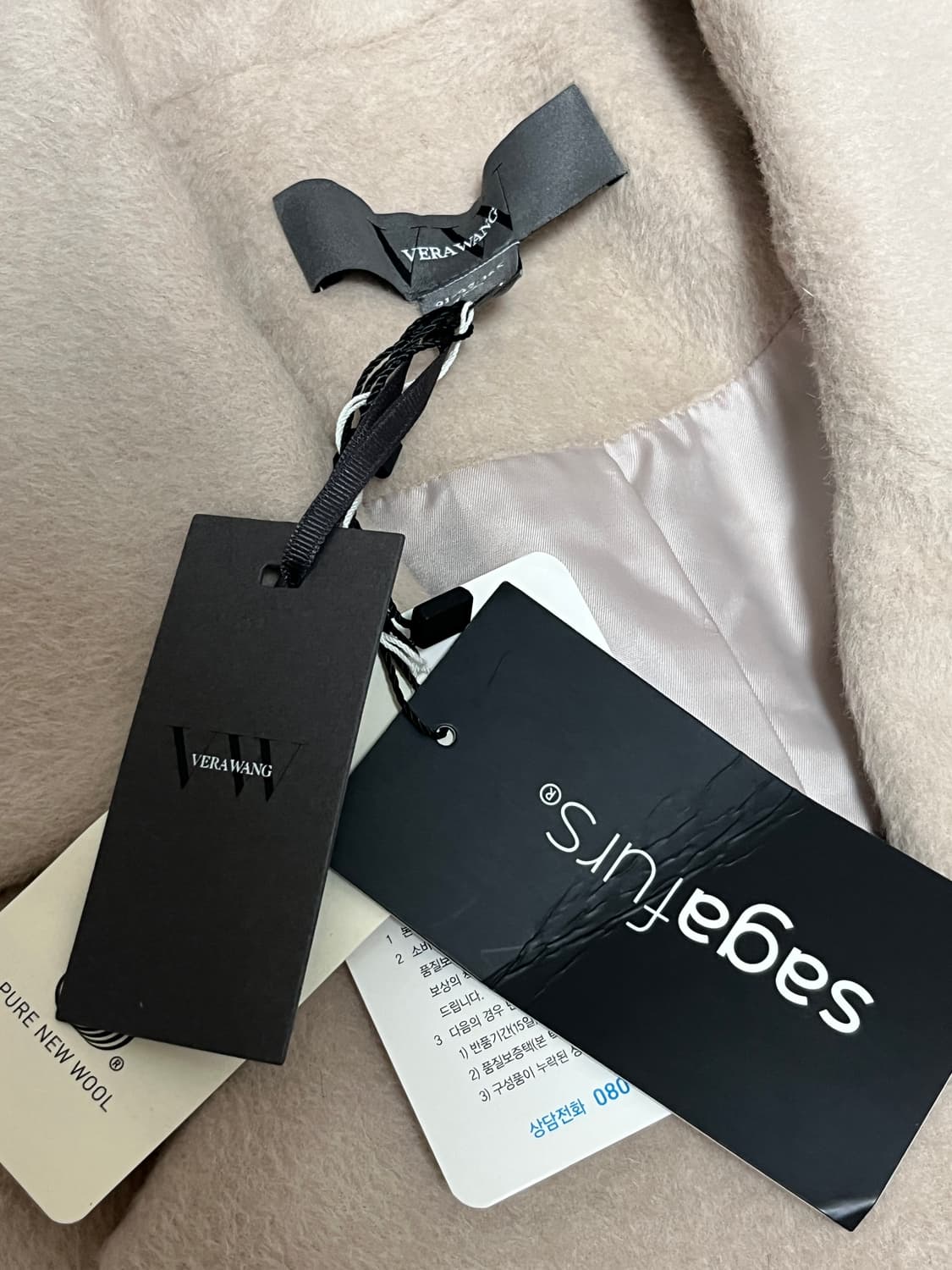 새상품) VERA WANG 앙고라 울 (100%) 롱코트 상품이미지7