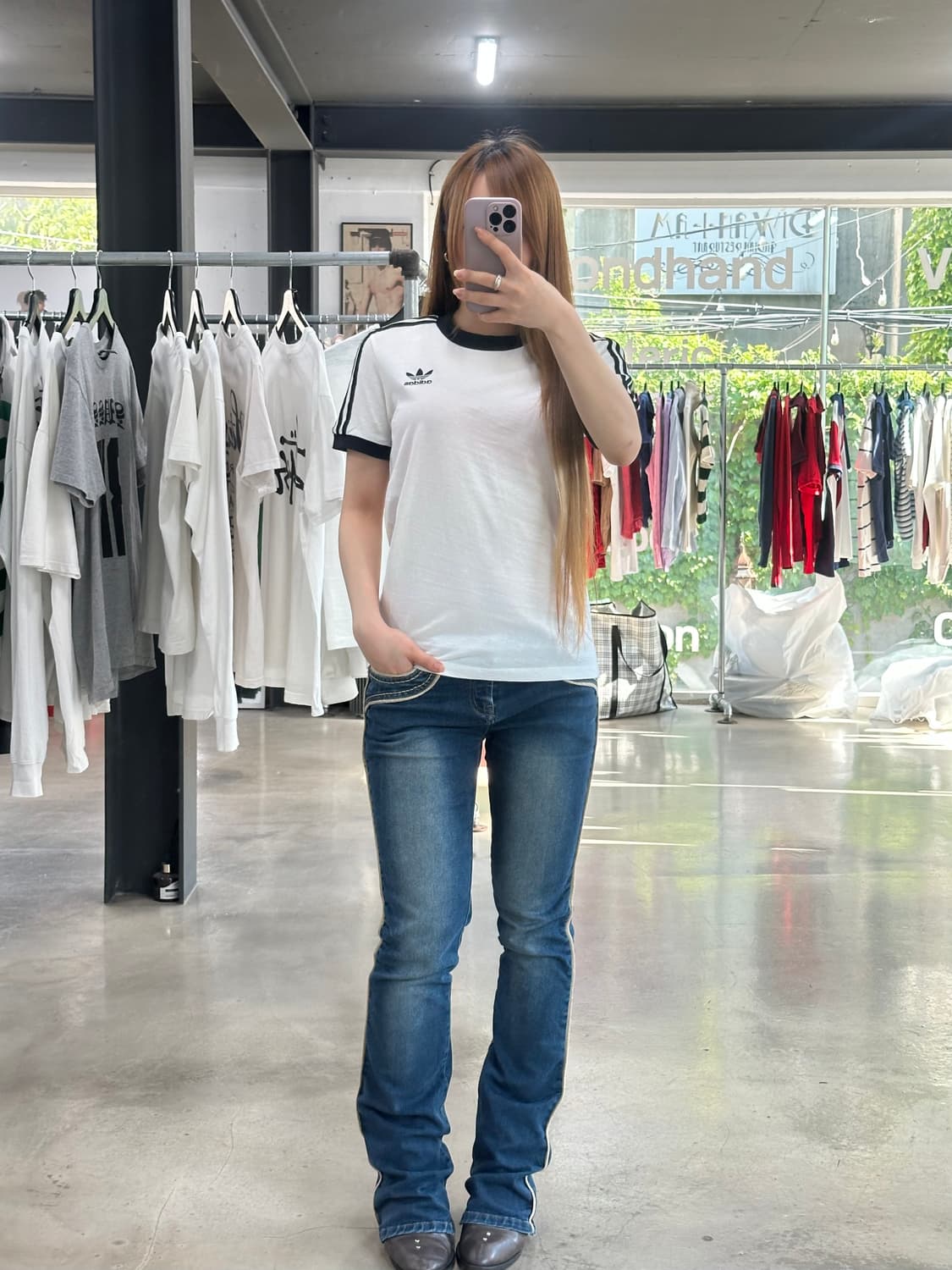 아디다스 파이어버드 삼선 링거반팔티 상품이미지3