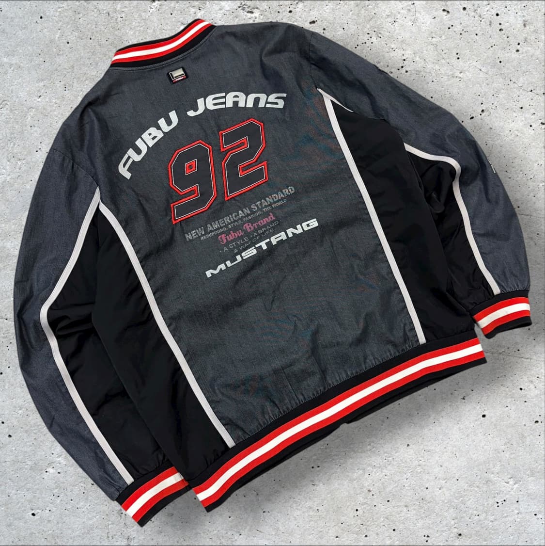 [XL] 00s FUBU 후부 머스탱 레이싱 자켓 점퍼 B232 상품이미지2