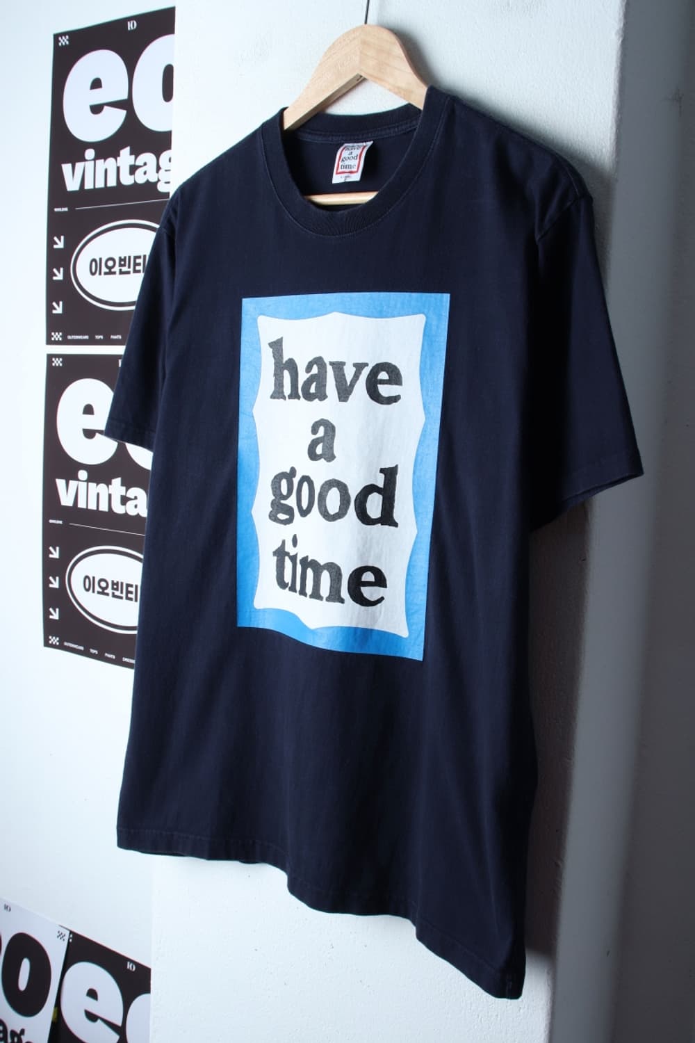 (XL-2XL) 해브어굿타임 반팔 티셔츠 빅로고 네이비-H3H33745 상품이미지1