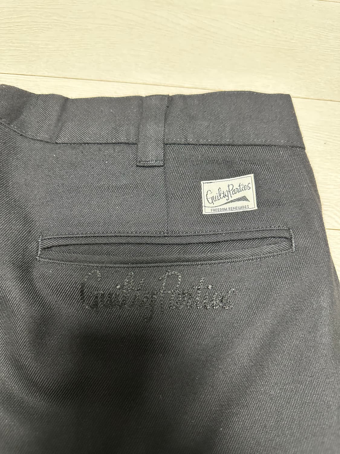 와코마리아 울 슬렉스 블랙 L 상품이미지5