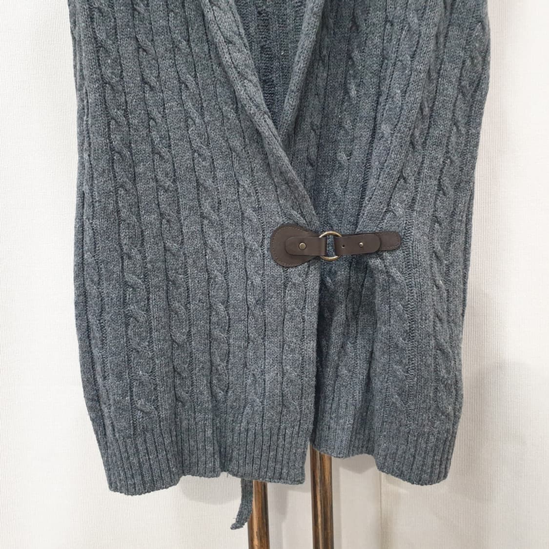 헤리티지 럭스위즈 롱 니트 조끼 그레이 F 상품이미지3