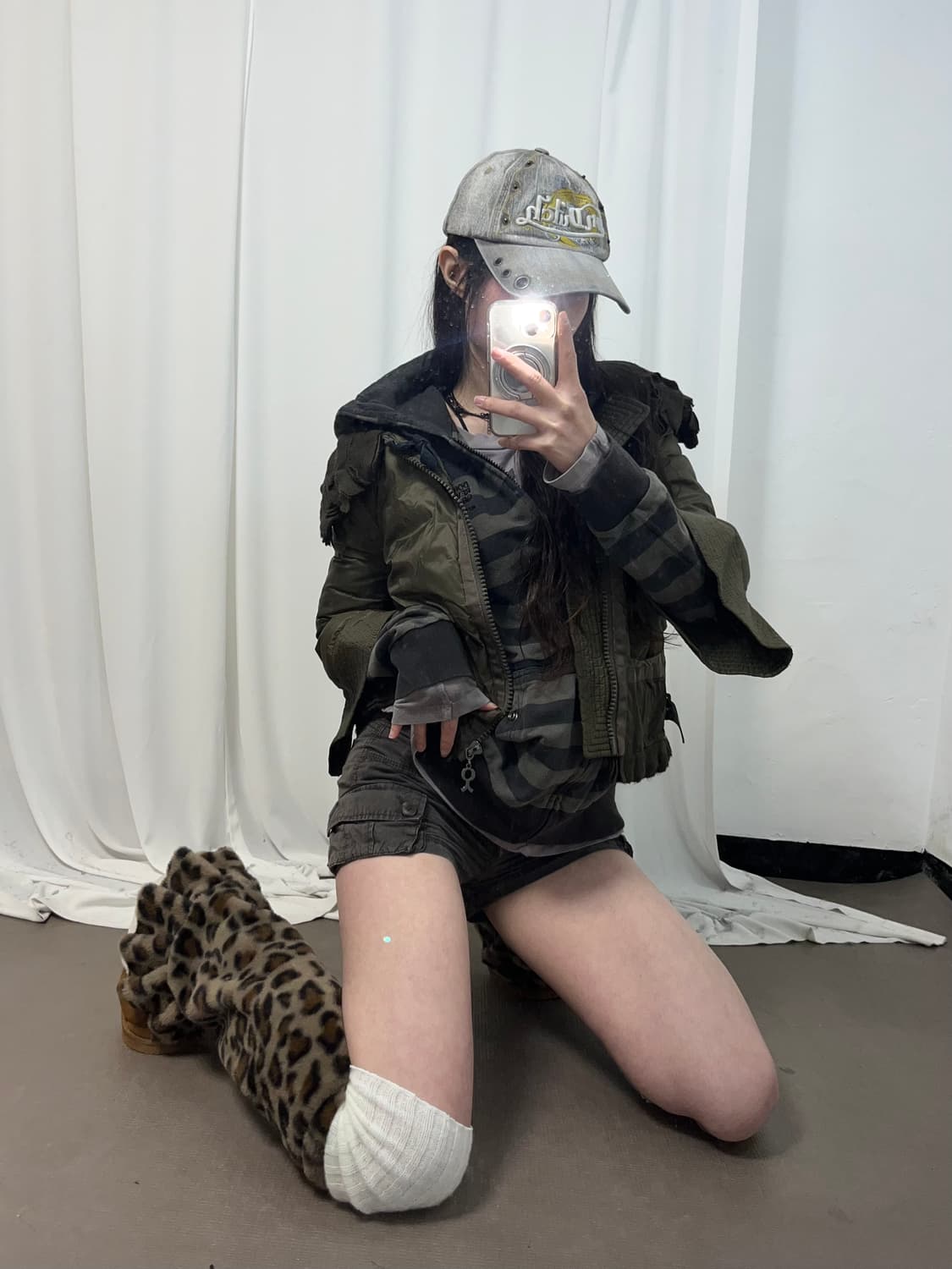 Khaki Y2K set up (set 할인가) 상품이미지1
