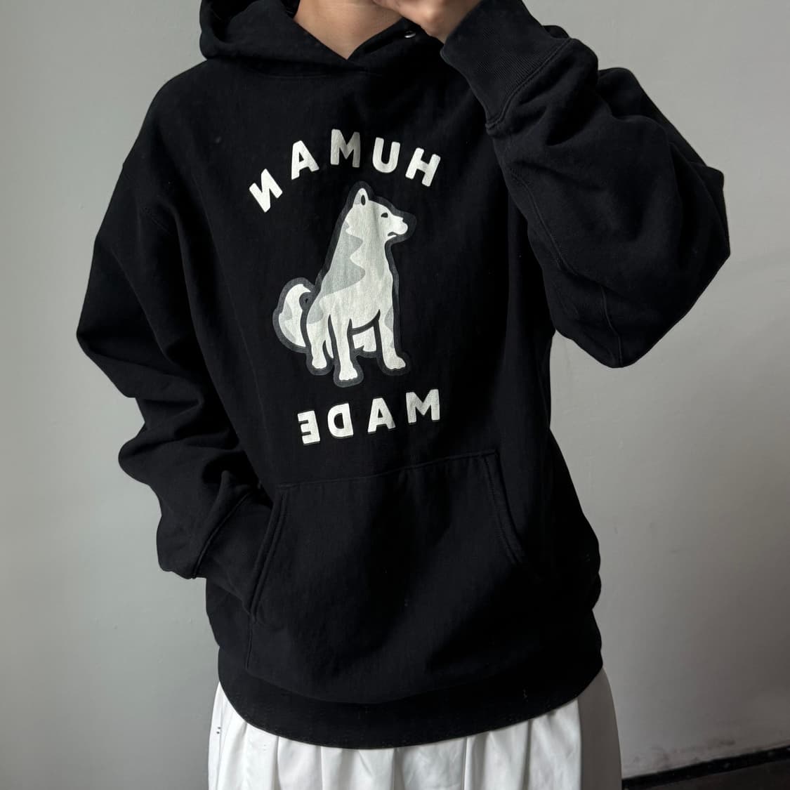 [XL] 휴먼메이드 블랙 진돗개 후드티 상품이미지2