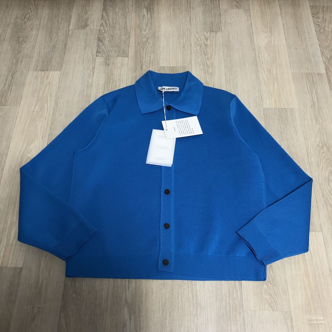 (48) 새상품 아워 레가시 OUR LEGACY 블루 이브닝 폴로 가디건 상품이미지1