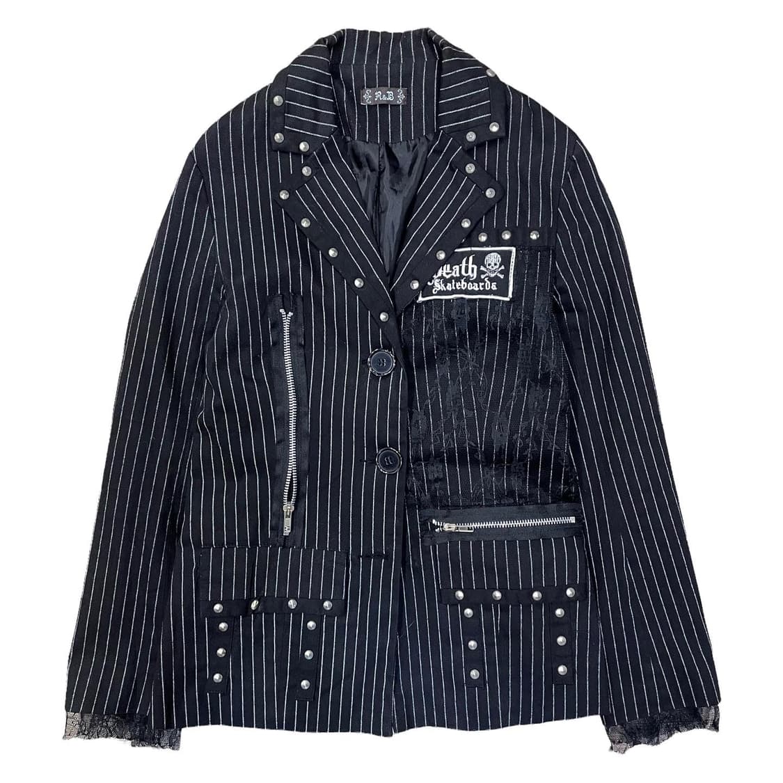 R&B Pinstripe Punk Jacket 상품이미지1