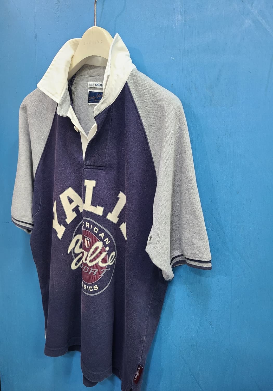 일본 빈티지 YALIE 럭비 카라티like아메카지 상품이미지2