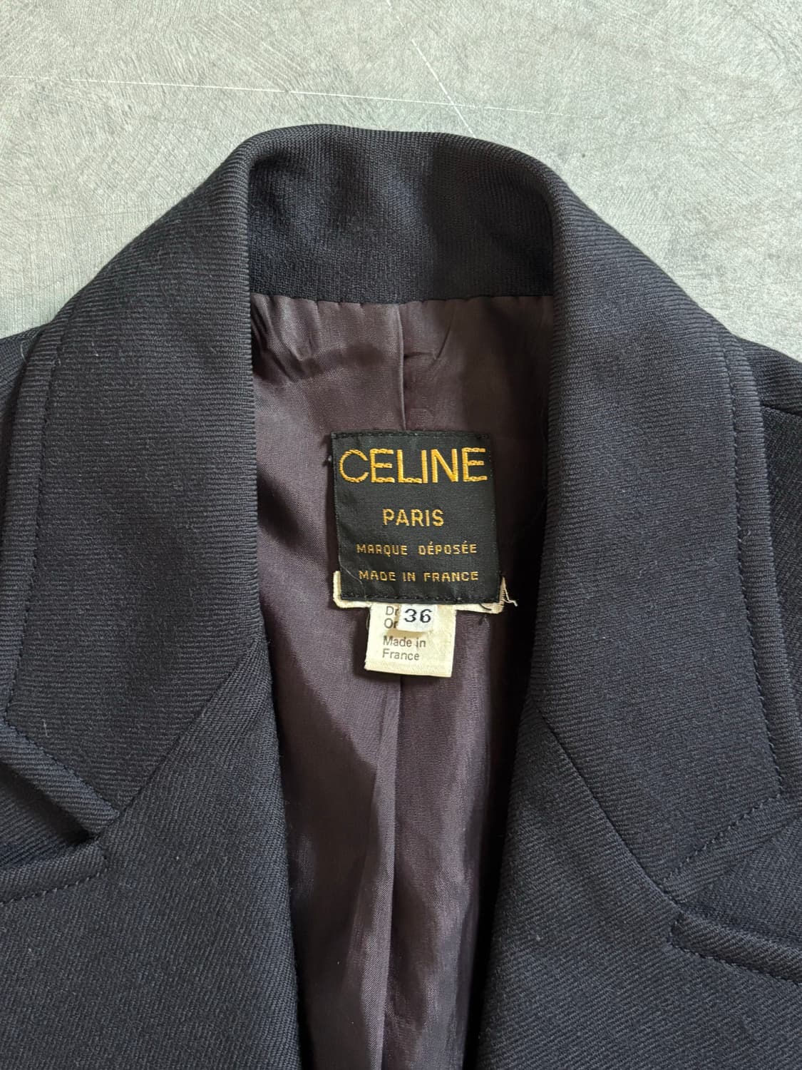 Celine 올드 셀린 네이비 와펜 로고 블레이저 상품이미지4