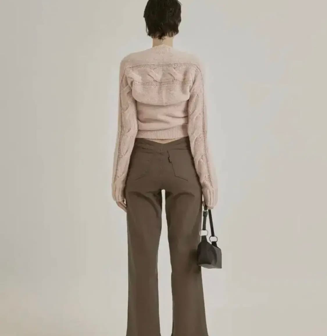 쓰리타임즈 캔디 니트 탑 + 볼레로 핑크 세트 상품이미지2