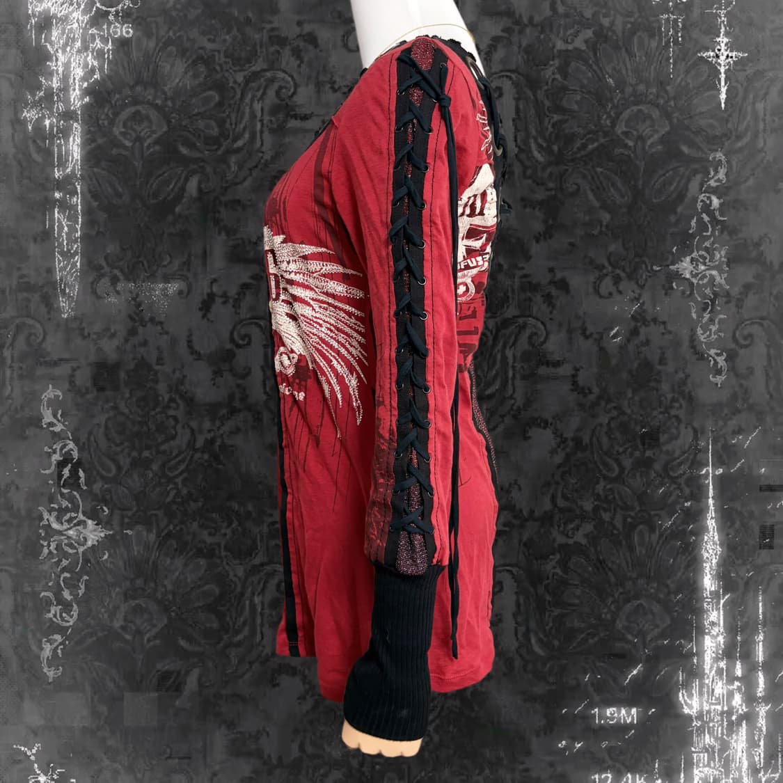 Salvage red punk cubic layered one-piece 상품이미지2