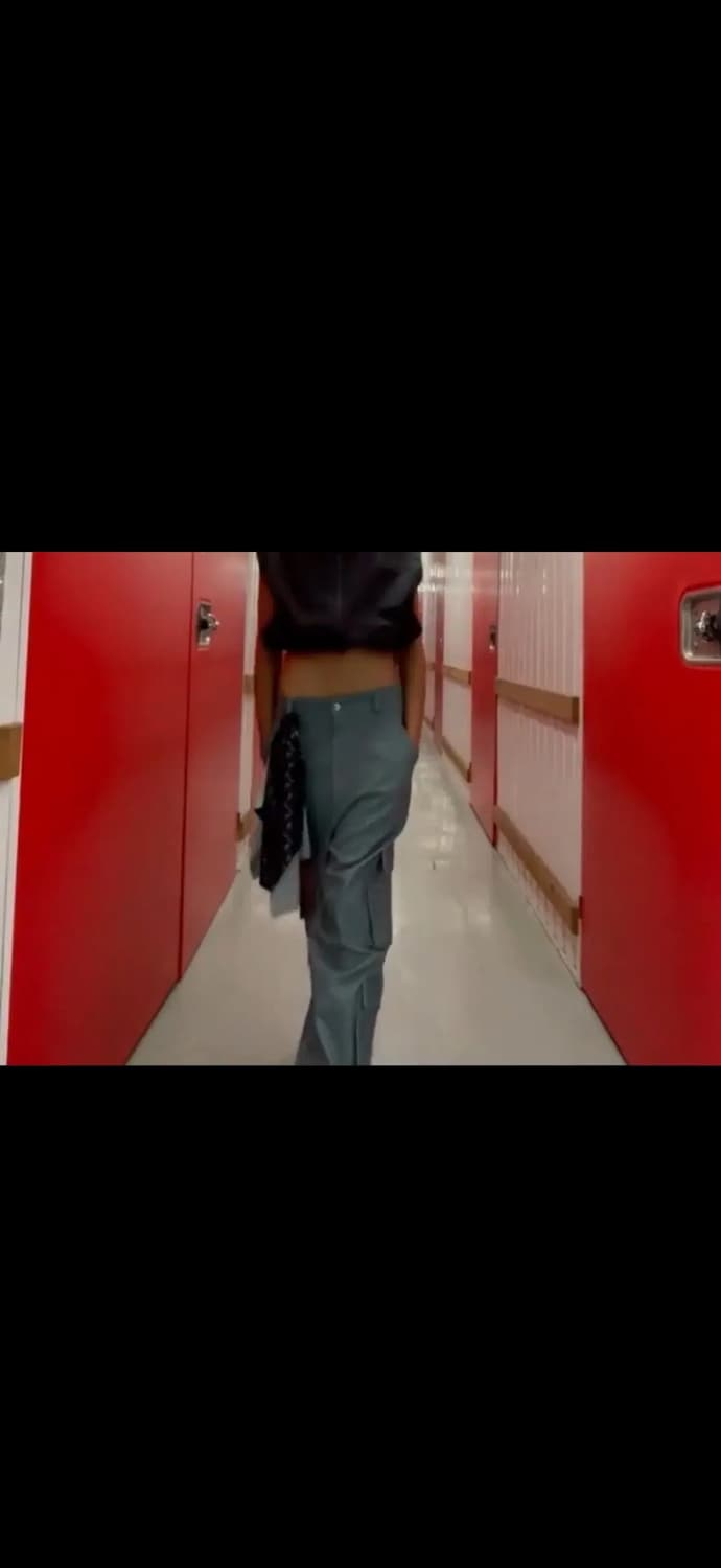 Leey yeel 카고 레더팬츠 스카이블루 상품이미지3