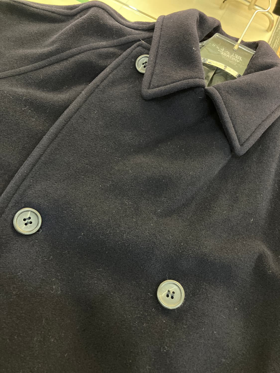  휴고 보스 네이비 버진 울 더블 브레스티드 롱코트  상품이미지6