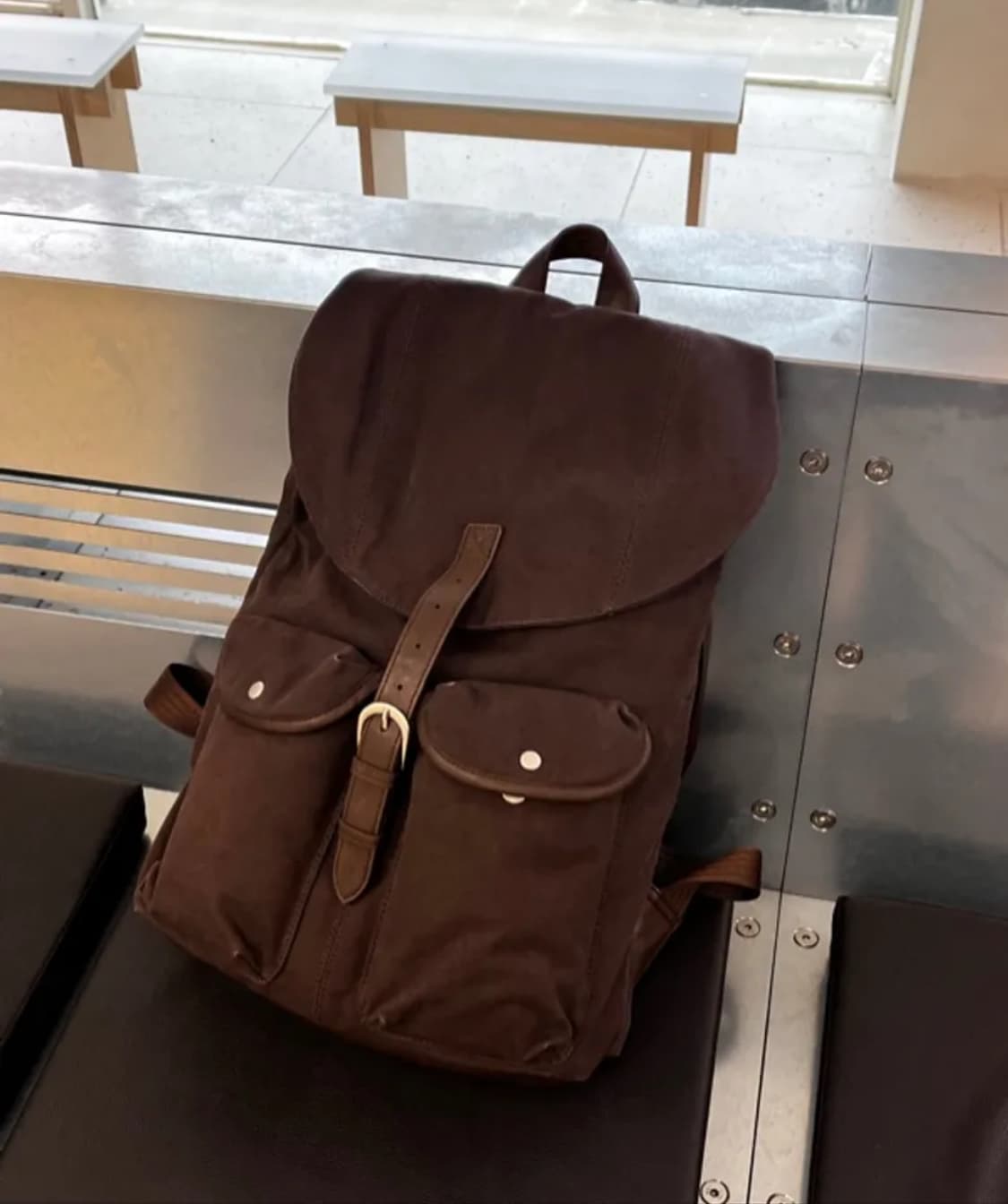 데일리룸 x 이스트서비스샵 럭색 백팩(브라운) 상품이미지3