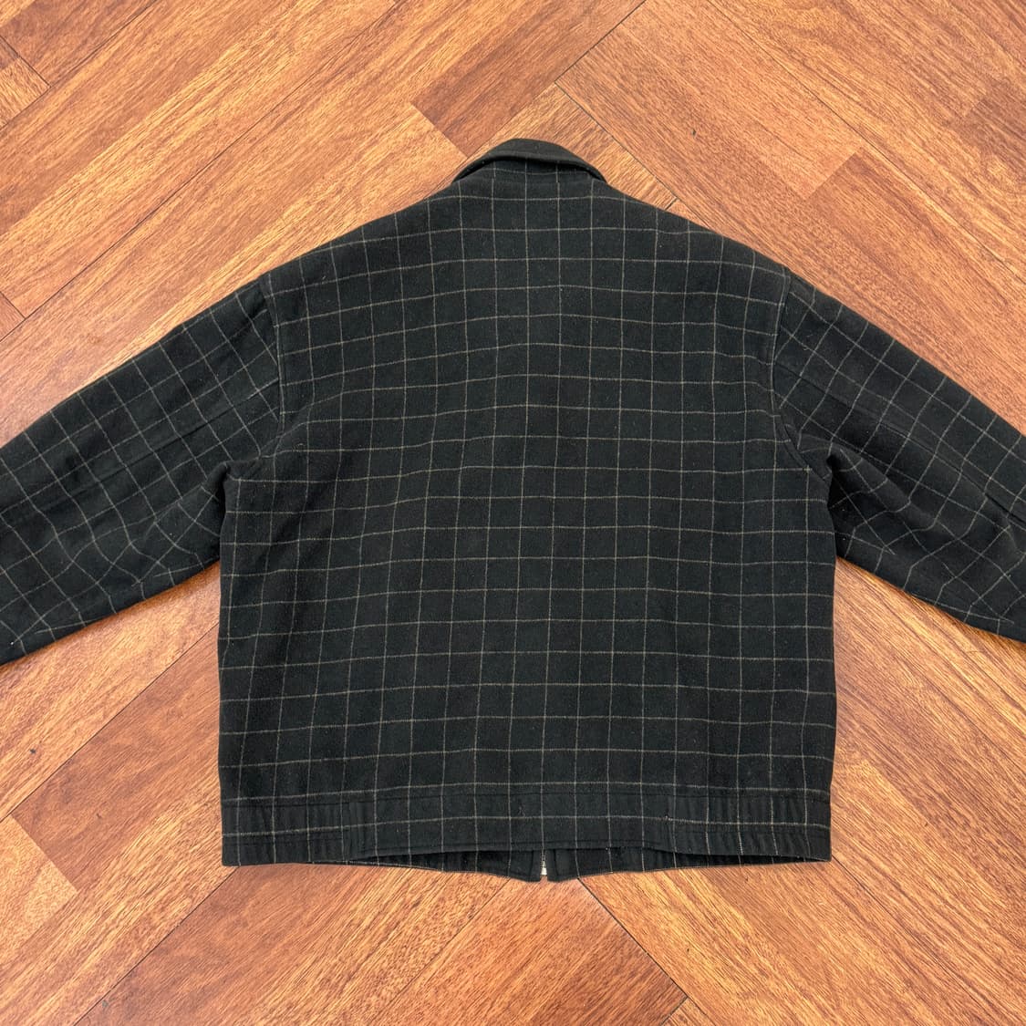 100 YSL 입셍로랑 90s 체크 모직 자켓 상품이미지2