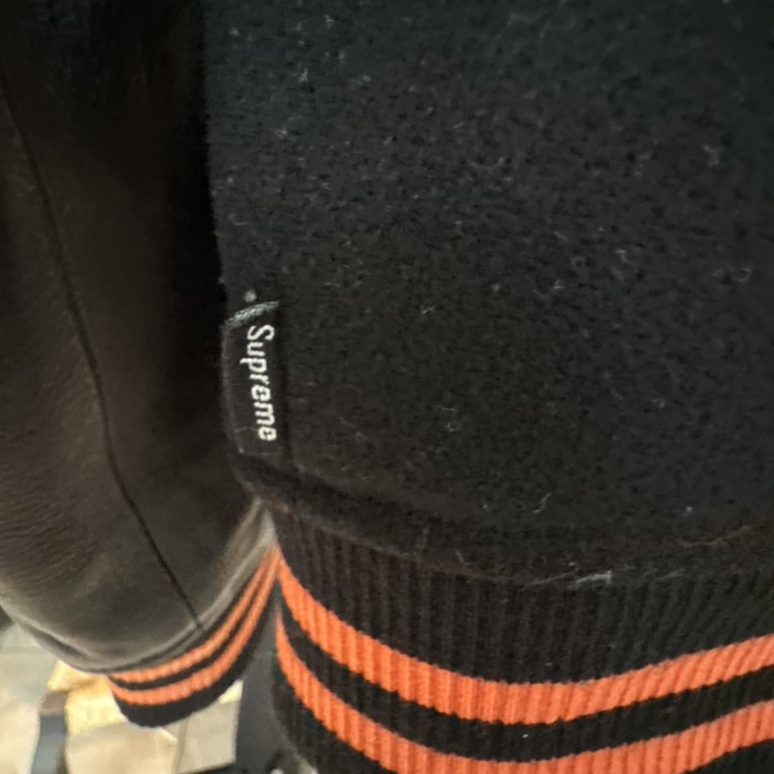 슈프림 팀 S 바시티 자켓 블랙 상품이미지10