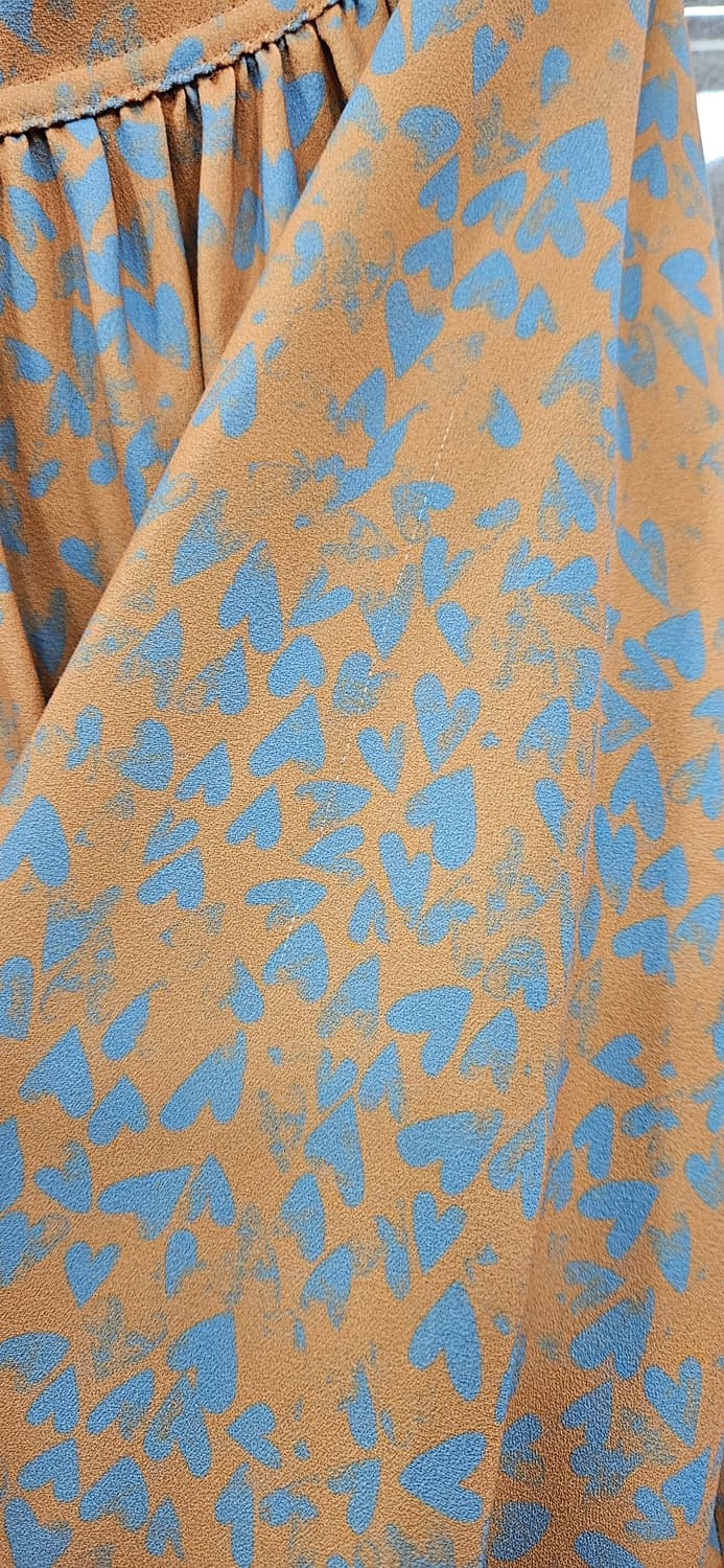 LANVIN 랑방 블라우스 오렌지 하트 패턴 상품이미지9