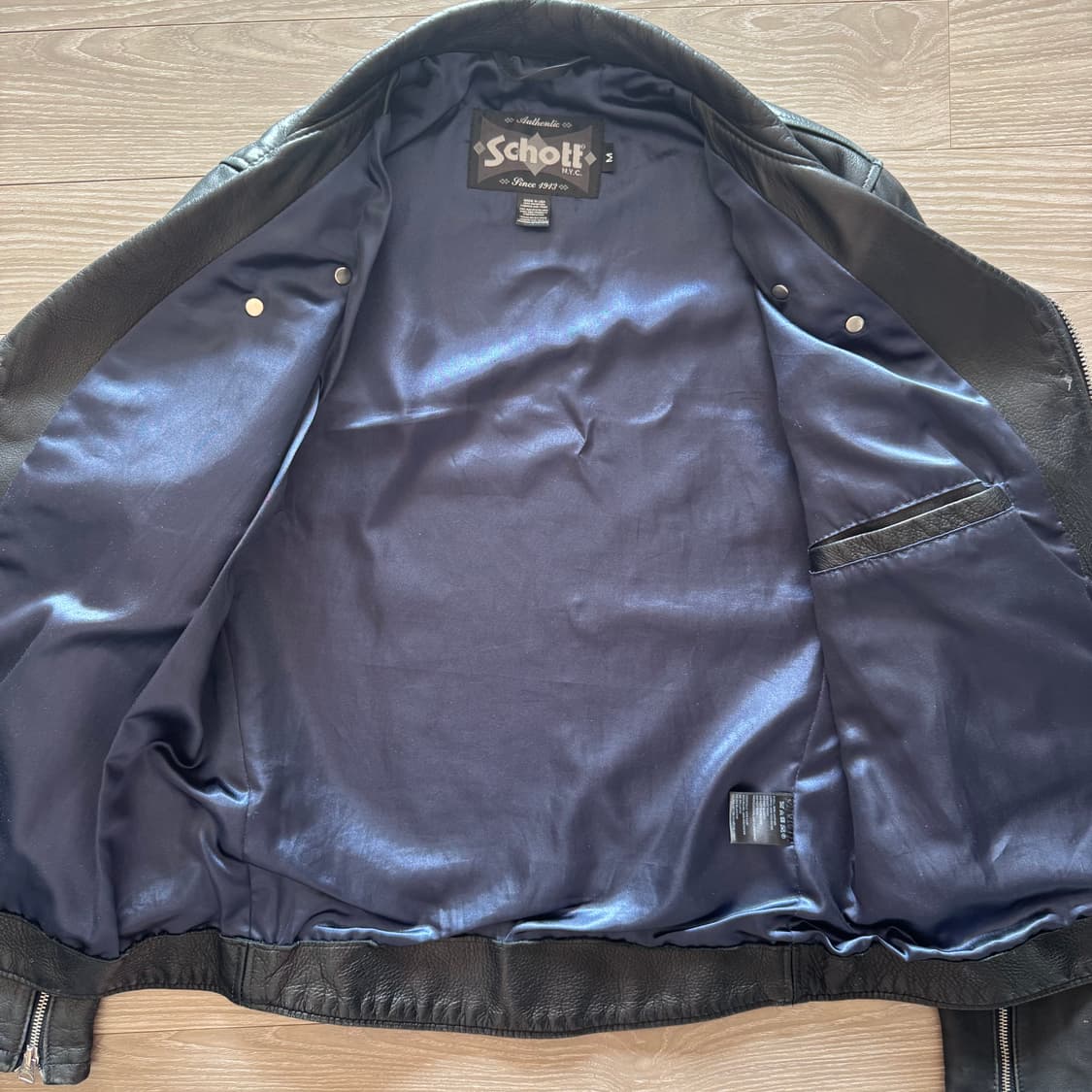 Schott 쇼트 가죽라이더 자켓 표기M (체감 100) 상품이미지6