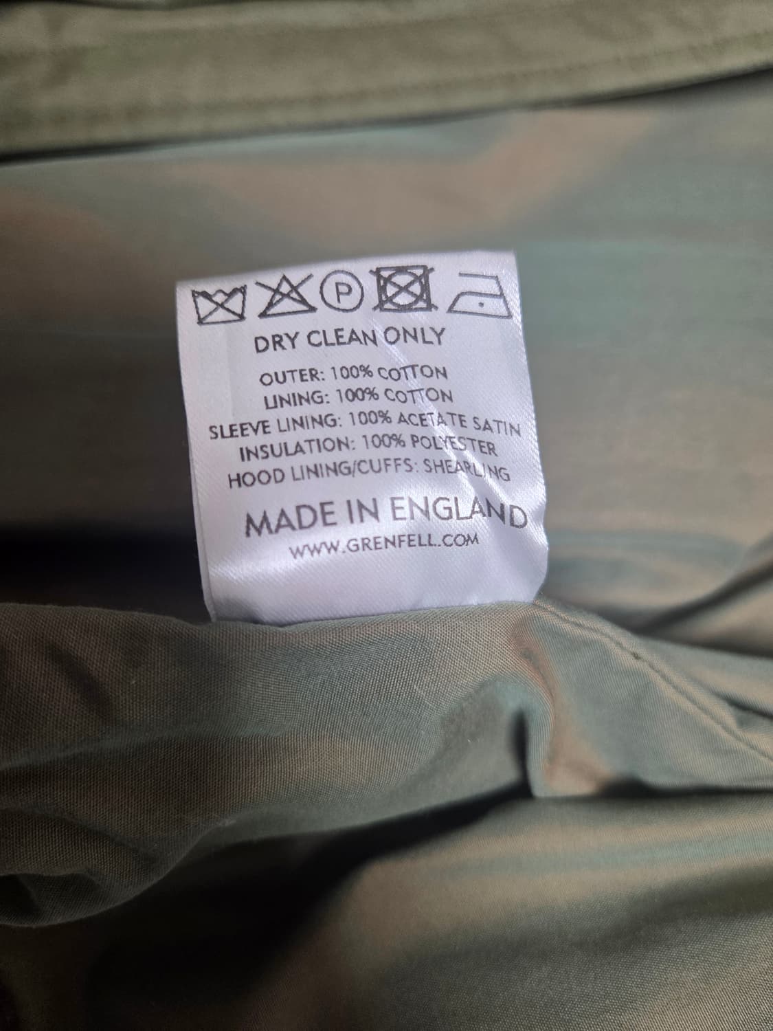 그렌펠 카키색 퍼 트리밍 후드 코트 상품이미지7